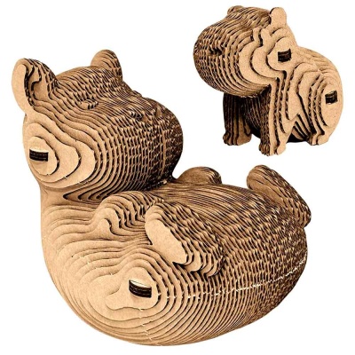 Конструктор 3D картонный Капибара и малыш Qbrix 20043 1